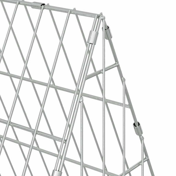 Kanahäkki Hopea 215 x 55 x 55 cm Galvanoitu teräs