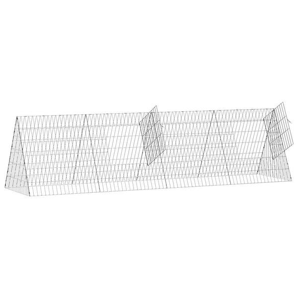 Kanahäkki Hopea 215 x 55 x 55 cm Galvanoitu teräs