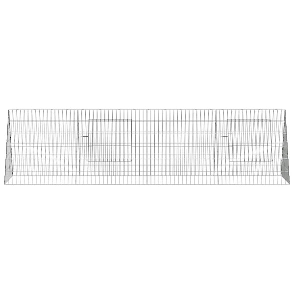 Kanahäkki Hopea 215 x 55 x 55 cm Galvanoitu teräs
