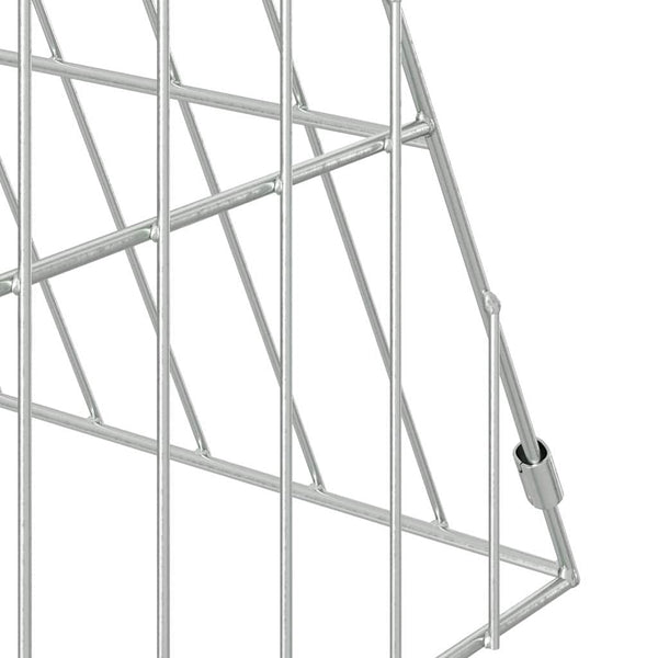 Kanahäkki Hopea 430 x 55 x 55 cm Galvanoitu teräs