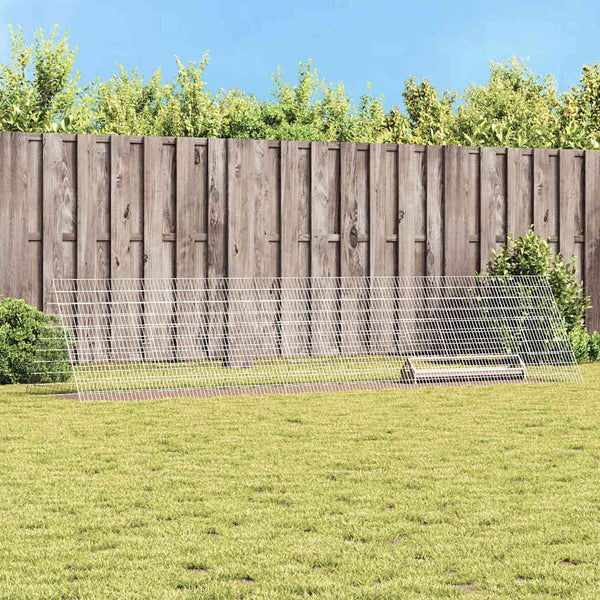 Kanahäkki Hopea 430 x 100 x 85 cm Galvanoitu teräs