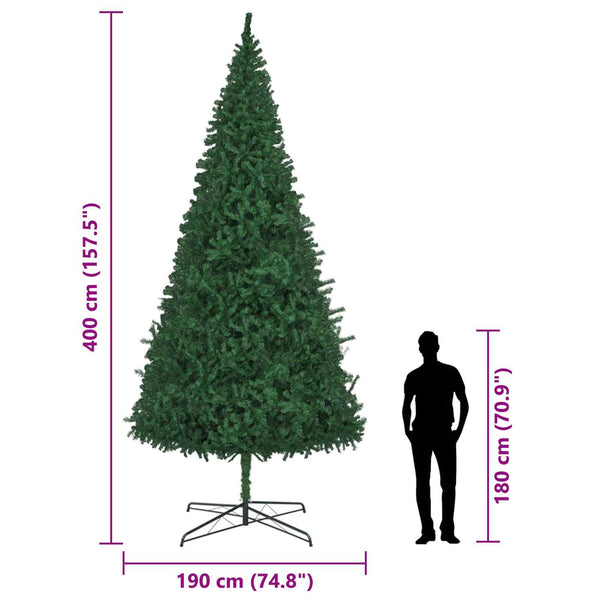 Joulukuusi Vihreä 400 cm Polyvinyylikloridi