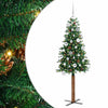 Kapea joulupuu Vihreä 150 cm PVC ja massiivipetäjä