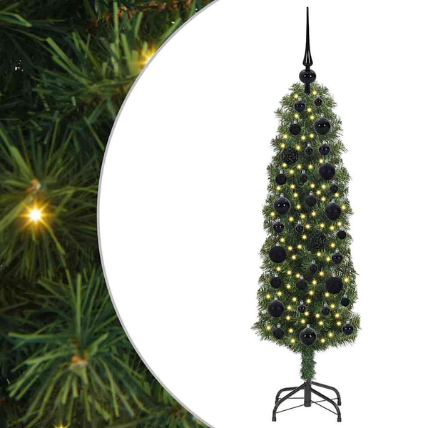 Tekojoulukuusi jalustalla Vihreä 120 cm PVC, teräs ja muovi