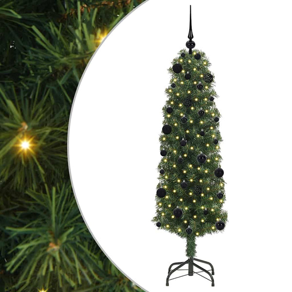 Tekojoulukuusi jalustalla Vihreä 150 cm PVC, teräs ja muovi