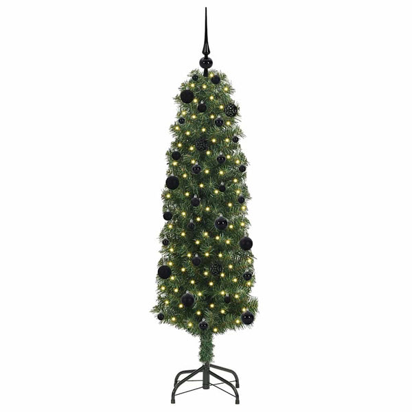 Tekojoulukuusi jalustalla Vihreä 150 cm PVC, teräs ja muovi