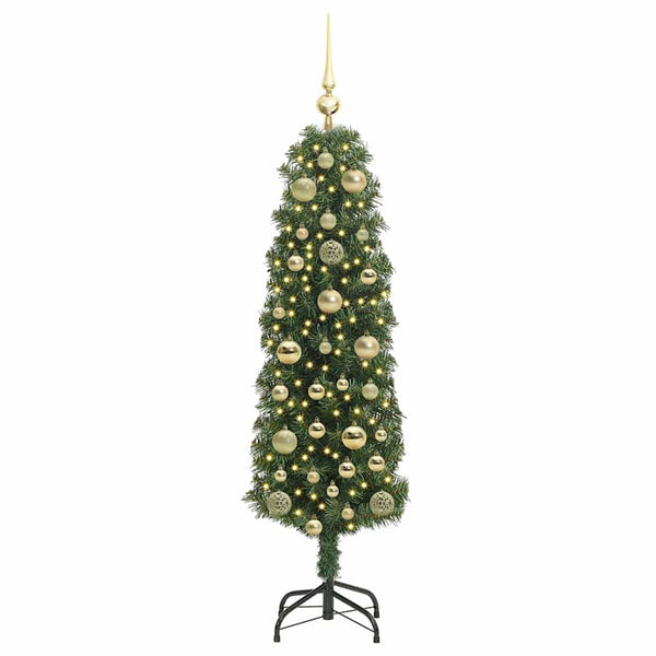 Tekojoulukuusi jalustalla Vihreä 150 cm PVC, teräs ja muovi