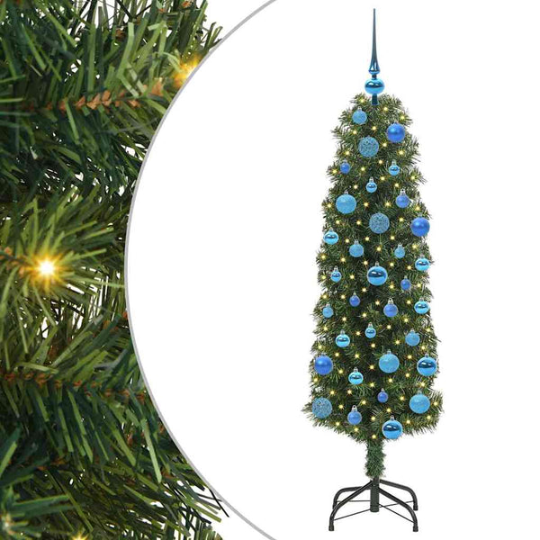 Tekojoulukuusi jalustalla Vihreä 150 cm PVC, teräs ja muovi