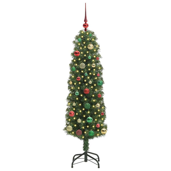 Tekojoulukuusi jalustalla Vihreä 150 cm PVC, teräs ja muovi