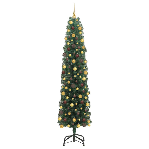 Tekojoulukuusi jalustalla Vihreä 180 cm PVC, teräs ja muovi