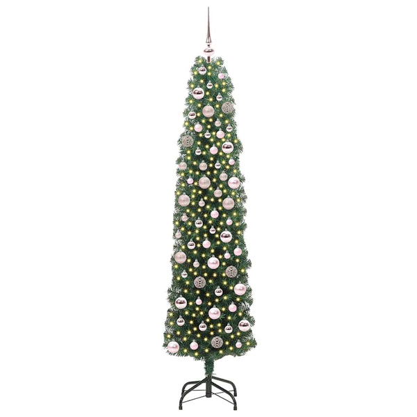 Tekojoulukuusi jalustalla Vihreä 180 cm PVC, teräs ja muovi