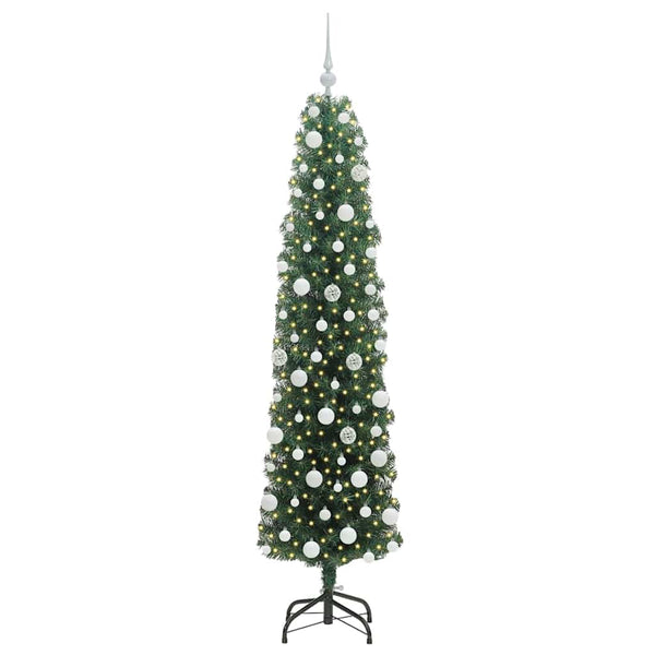 Tekojoulukuusi jalustalla Vihreä 180 cm PVC, teräs ja muovi