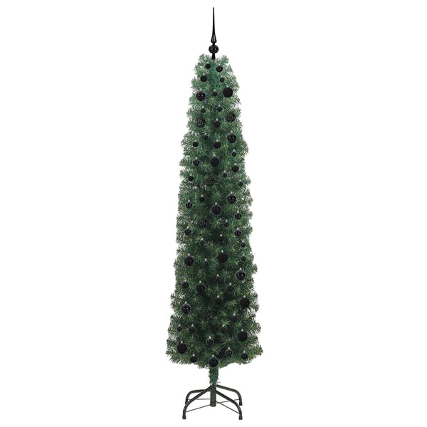 Tekojoulukuusi jalustalla Vihreä 210 cm PVC, teräs ja muovi
