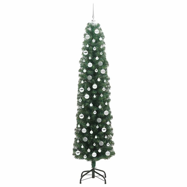 Tekojoulukuusi jalustalla Vihreä 210 cm PVC, teräs ja muovi