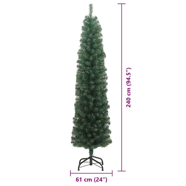 Tekojoulukuusi jalustalla Vihreä 240 cm PVC, teräs ja muovi