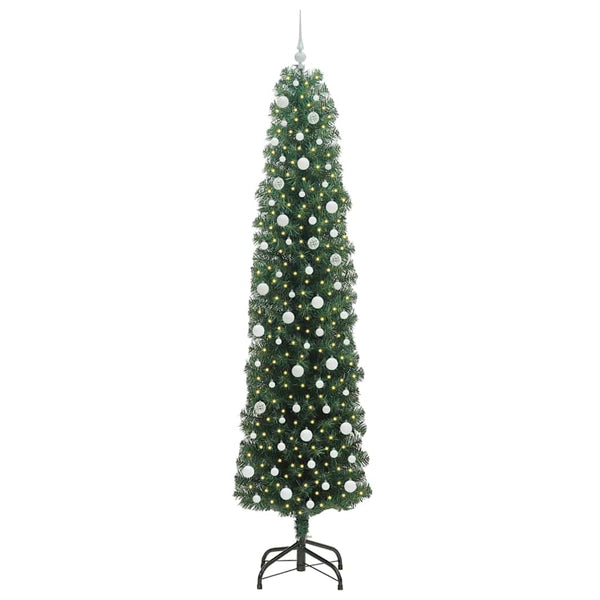 Tekojoulukuusi jalustalla Vihreä 240 cm PVC, teräs ja muovi