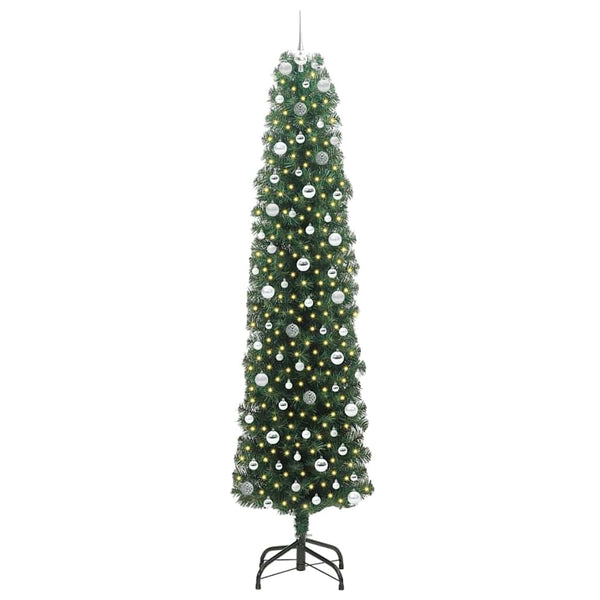 Tekojoulukuusi jalustalla Vihreä 240 cm PVC, teräs ja muovi