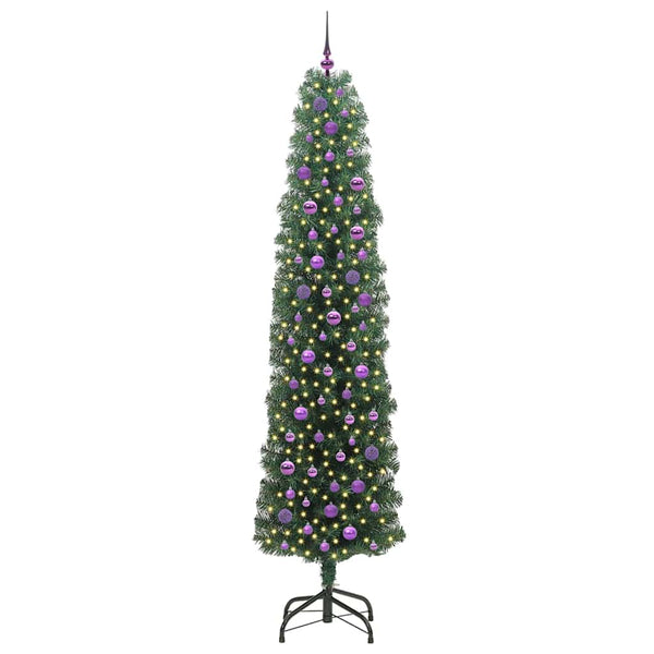 Tekojoulukuusi jalustalla Vihreä 240 cm PVC, teräs ja muovi
