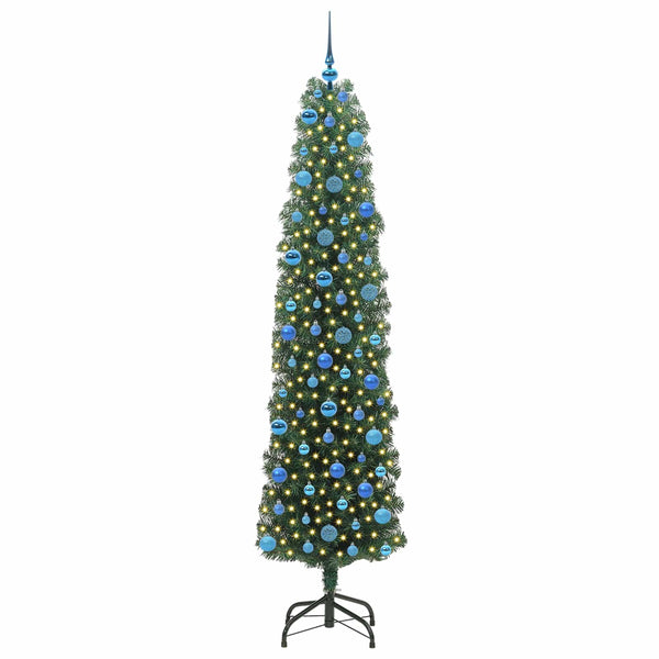 Tekojoulukuusi jalustalla Vihreä 240 cm PVC, teräs ja muovi