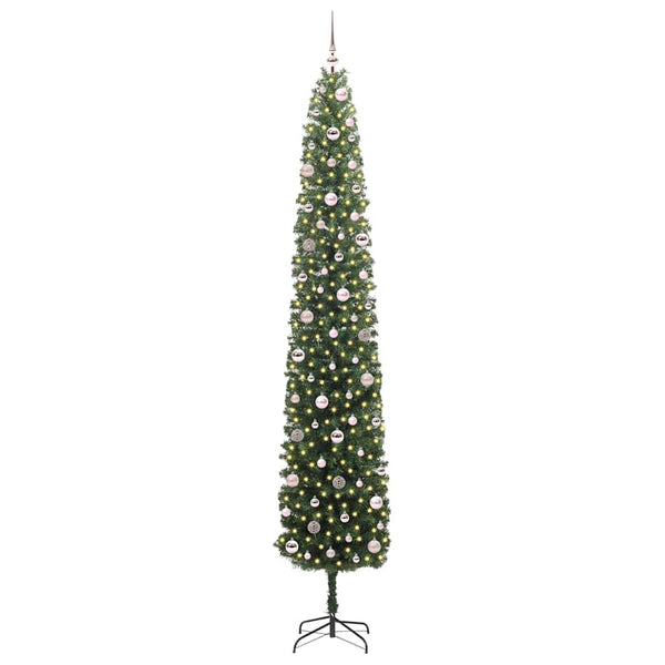 Tekojoulukuusi jalustalla Vihreä 270 cm PVC, teräs ja muovi