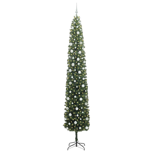 Tekojoulukuusi jalustalla Vihreä 270 cm PVC, teräs ja muovi