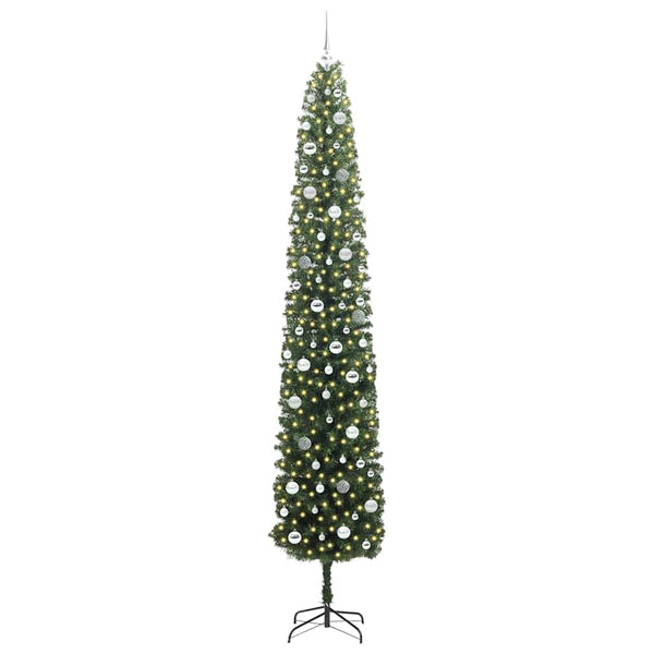 Tekojoulukuusi jalustalla Vihreä 270 cm PVC, teräs ja muovi
