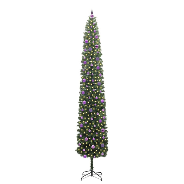 Tekojoulukuusi jalustalla Vihreä 270 cm PVC, teräs ja muovi