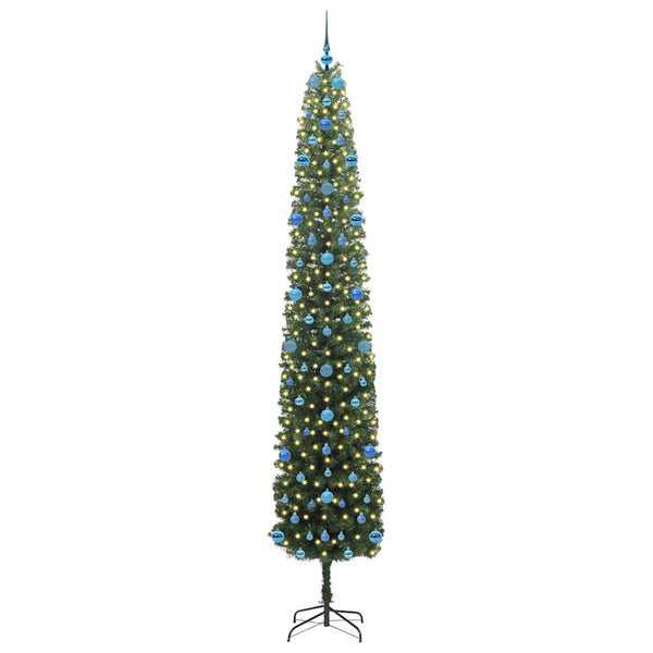Tekojoulukuusi jalustalla Vihreä 270 cm PVC, teräs ja muovi