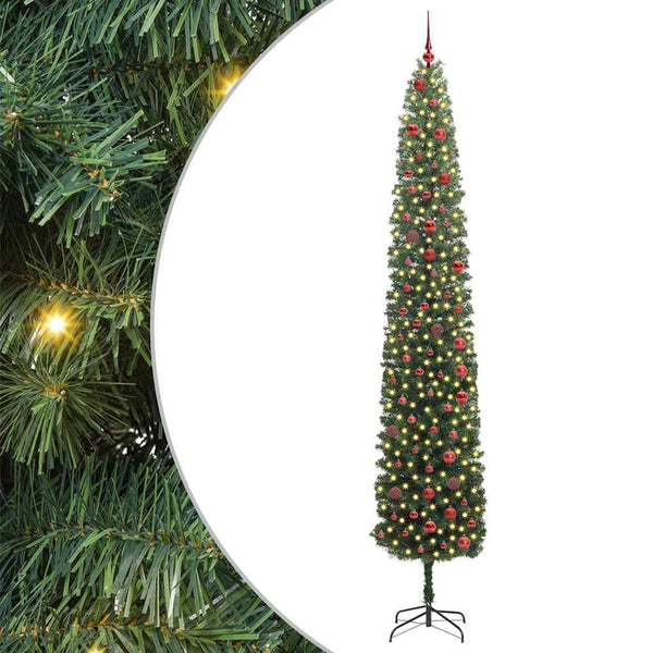 Tekojoulukuusi jalustalla Vihreä 300 cm PVC, teräs ja muovi