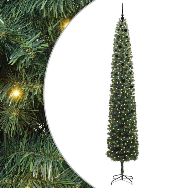 Tekojoulukuusi jalustalla Vihreä 300 cm PVC, teräs ja muovi