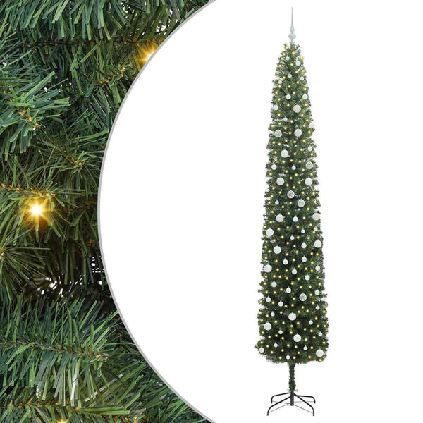 Tekojoulukuusi jalustalla Vihreä 300 cm PVC, teräs ja muovi