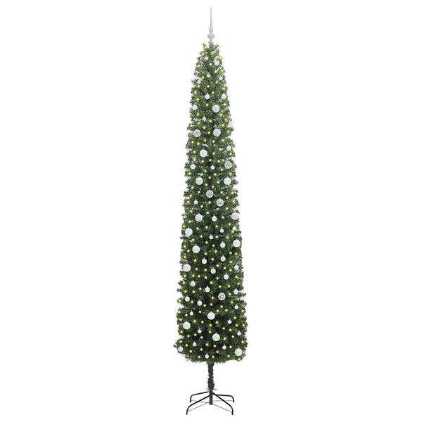 Tekojoulukuusi jalustalla Vihreä 300 cm PVC, teräs ja muovi
