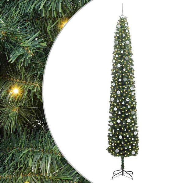 Tekojoulukuusi jalustalla Vihreä 300 cm PVC, teräs ja muovi