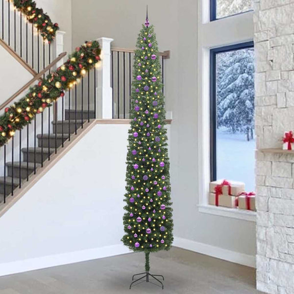 Tekojoulukuusi jalustalla Vihreä 300 cm PVC, teräs ja muovi