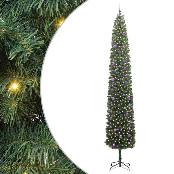 Tekojoulukuusi jalustalla Vihreä 300 cm PVC, teräs ja muovi