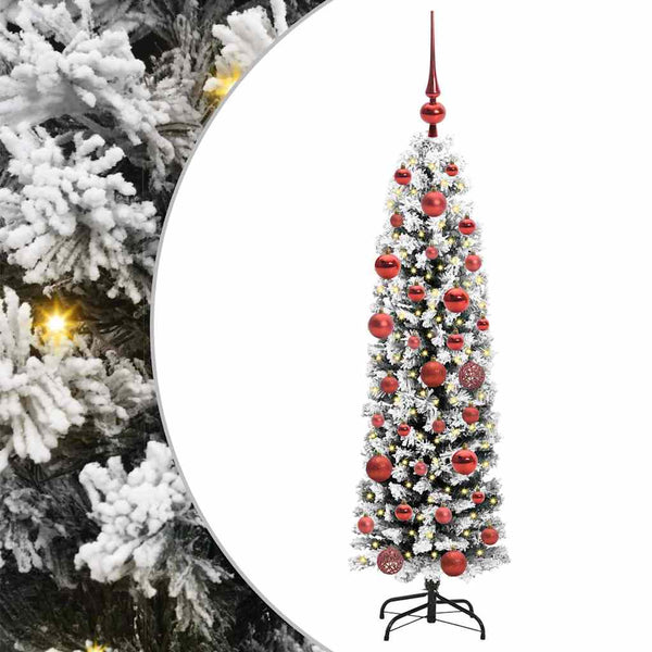 Tekojoulukuusi jalustalla Vihreä 150 cm PVC, teräs ja muovi
