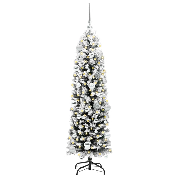 Tekojoulukuusi jalustalla Vihreä 150 cm PVC, teräs ja muovi