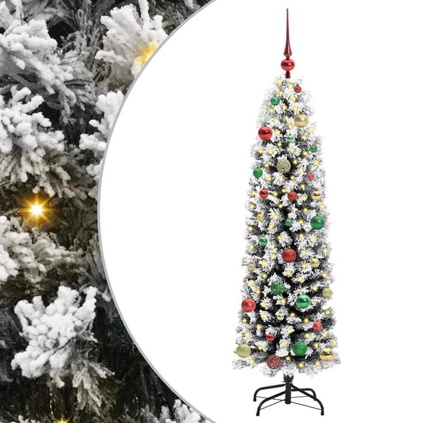 Tekojoulukuusi jalustalla Vihreä 150 cm PVC, teräs ja muovi