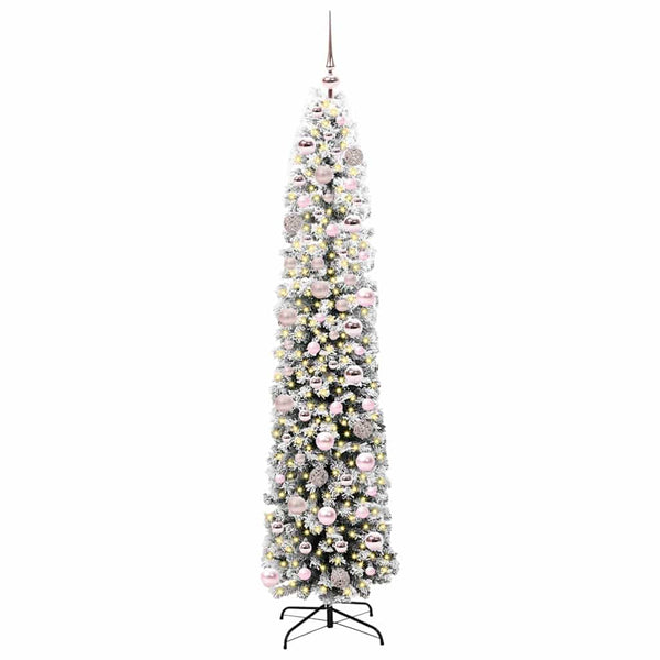 Tekojoulukuusi jalustalla Vihreä 180 cm PVC, teräs ja muovi