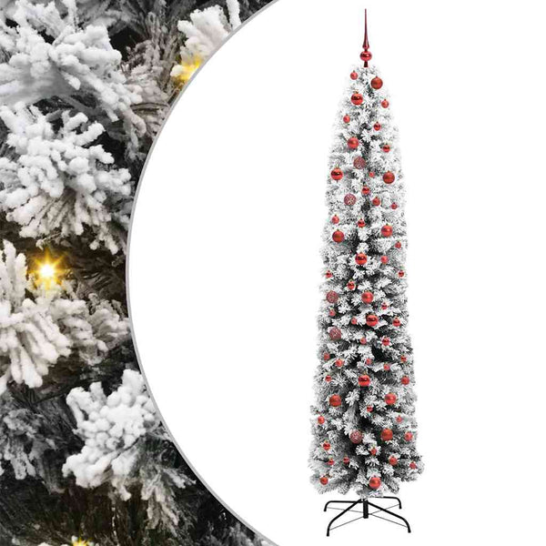 Tekojoulukuusi jalustalla Vihreä 210 cm PVC, teräs ja muovi