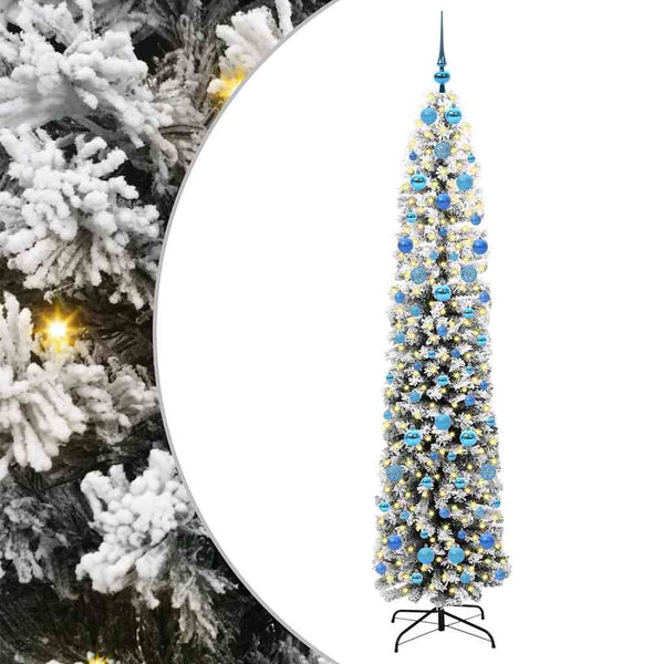 Tekojoulukuusi jalustalla Vihreä 210 cm PVC, teräs ja muovi