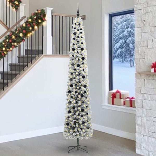 Tekojoulukuusi jalustalla Vihreä 270 cm PVC, teräs ja muovi