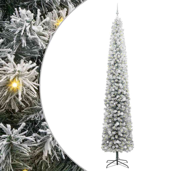 Tekojoulukuusi jalustalla Vihreä 270 cm PVC, teräs ja muovi