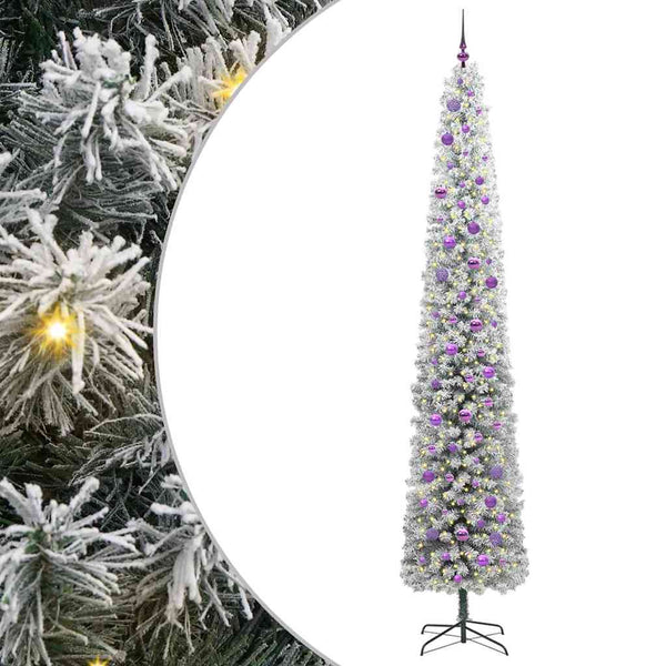 Tekojoulukuusi jalustalla Vihreä 270 cm PVC, teräs ja muovi