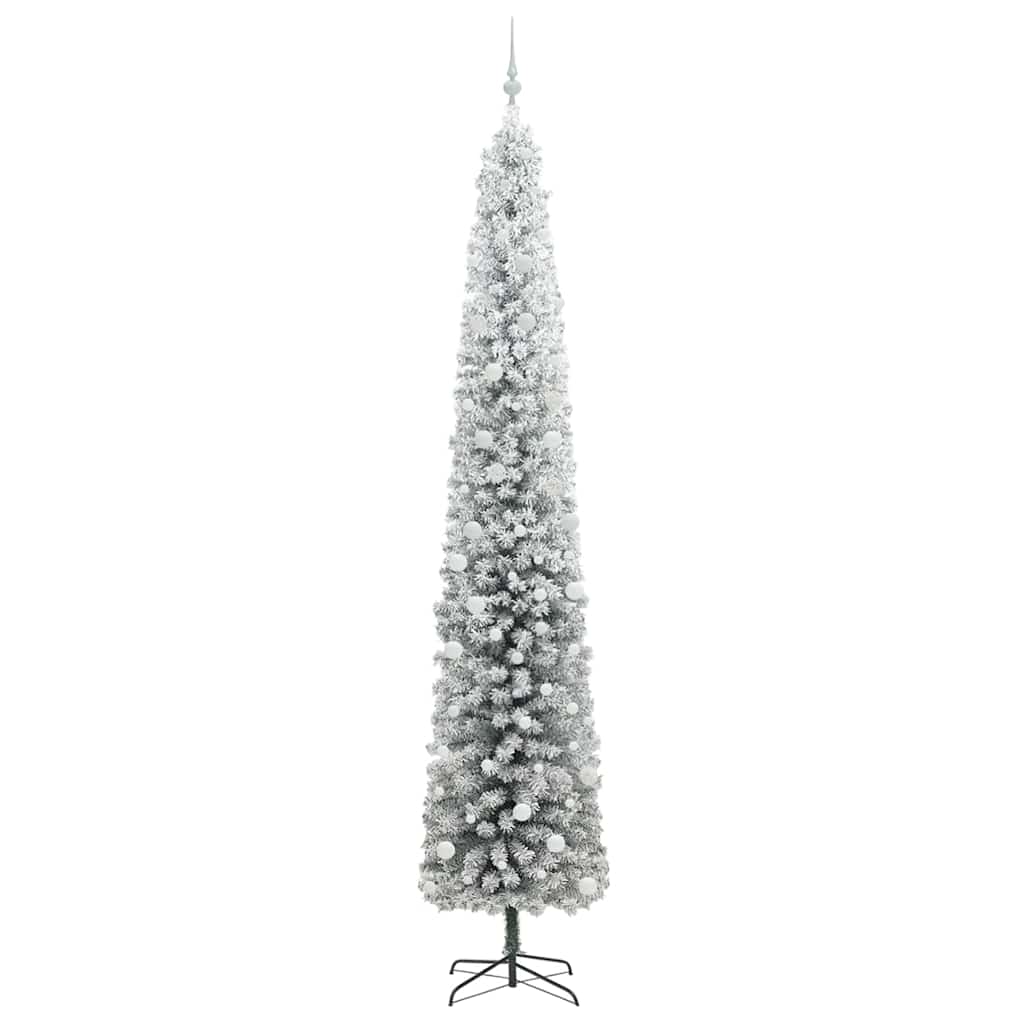 Tekojoulukuusi LED-valoilla Vihreä ja valkoinen 300 cm