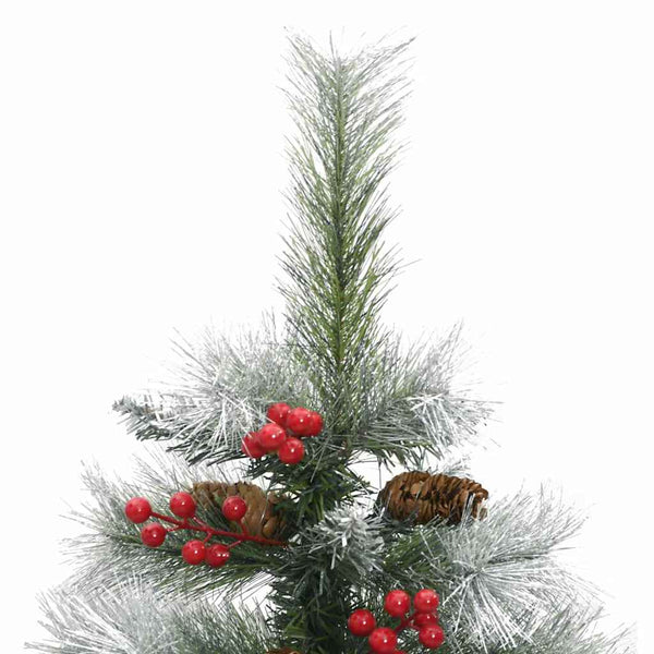 Tekojoulukuusi LED -nauhavalot Vihreä ja valkoinen 120 cm