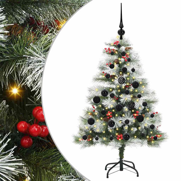 Tekojoulukuusi LED -nauhavalot Vihreä ja valkoinen 120 cm