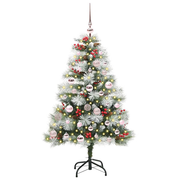 Tekojoulukuusi LED -nauhavalot Vihreä ja valkoinen 120 cm
