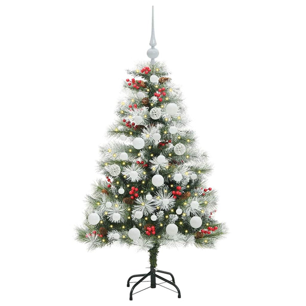 Tekojoulukuusi LED -nauhavalot Vihreä ja valkoinen 120 cm