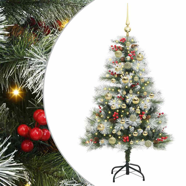 Tekojoulukuusi LED -nauhavalot Vihreä ja valkoinen 120 cm
